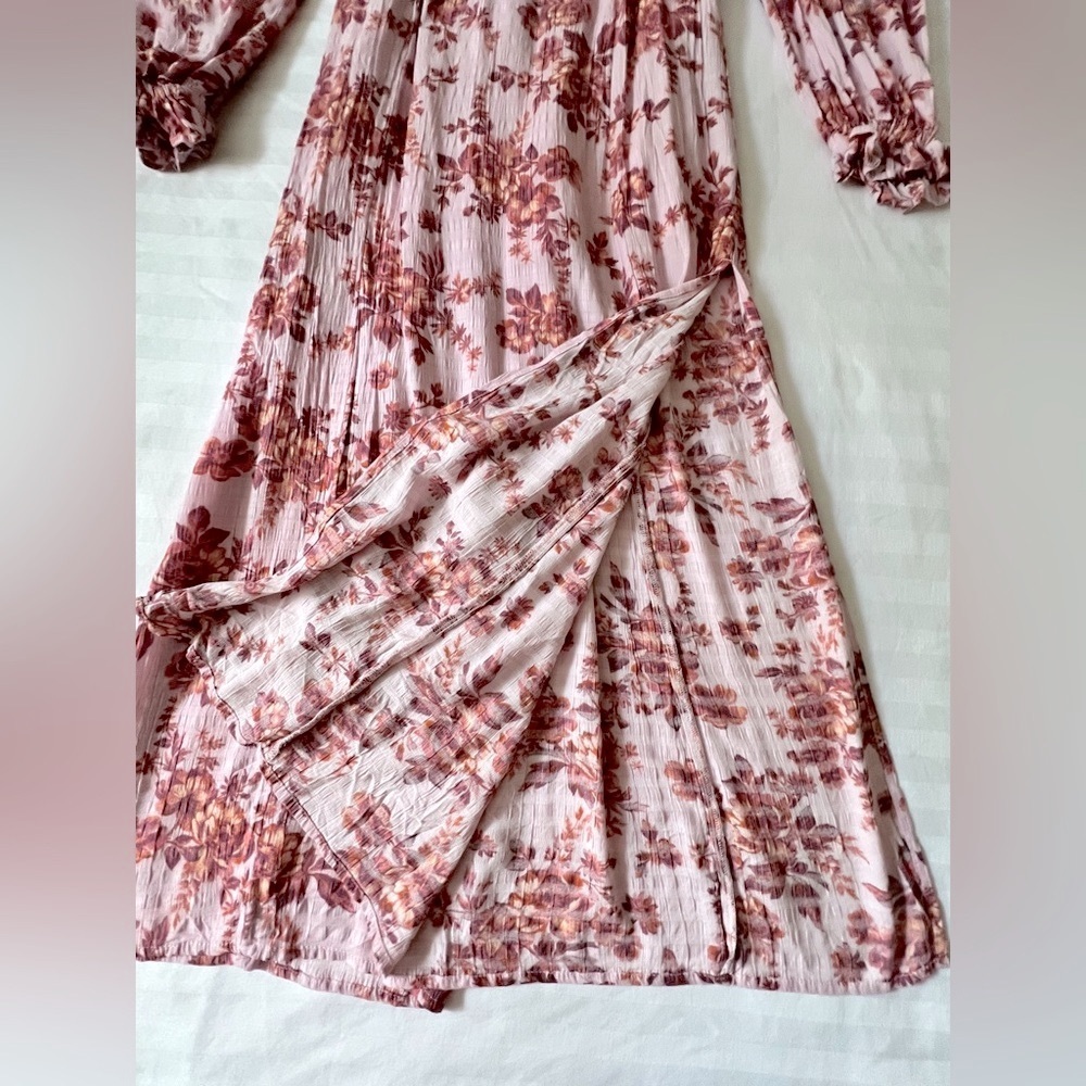 Free People Floral Pink Long Sleeve Dress - Picture 4 of 6